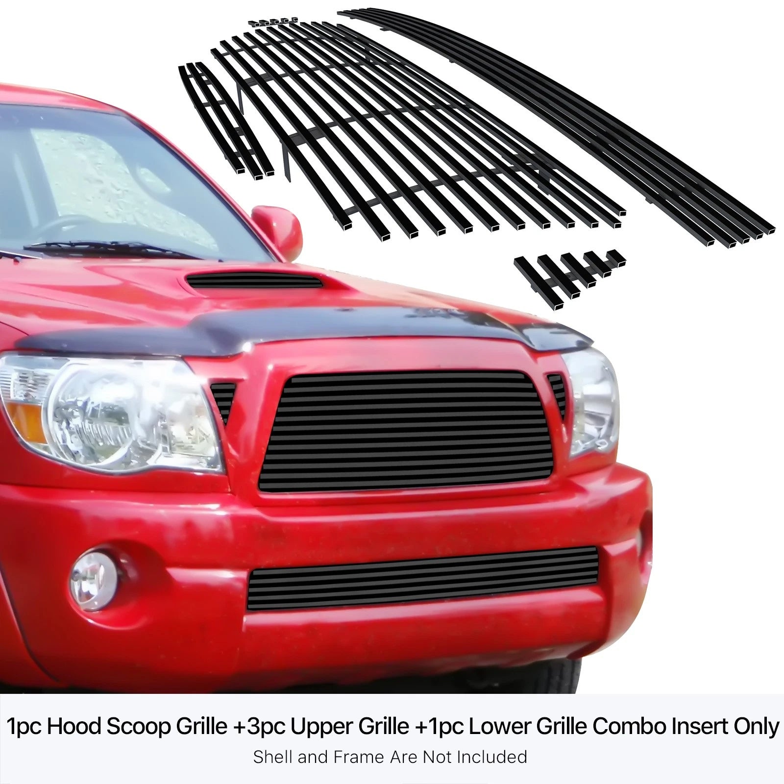 Stainless Black Billet Grille Combo for Toyota Tacoma (2005-2010)
