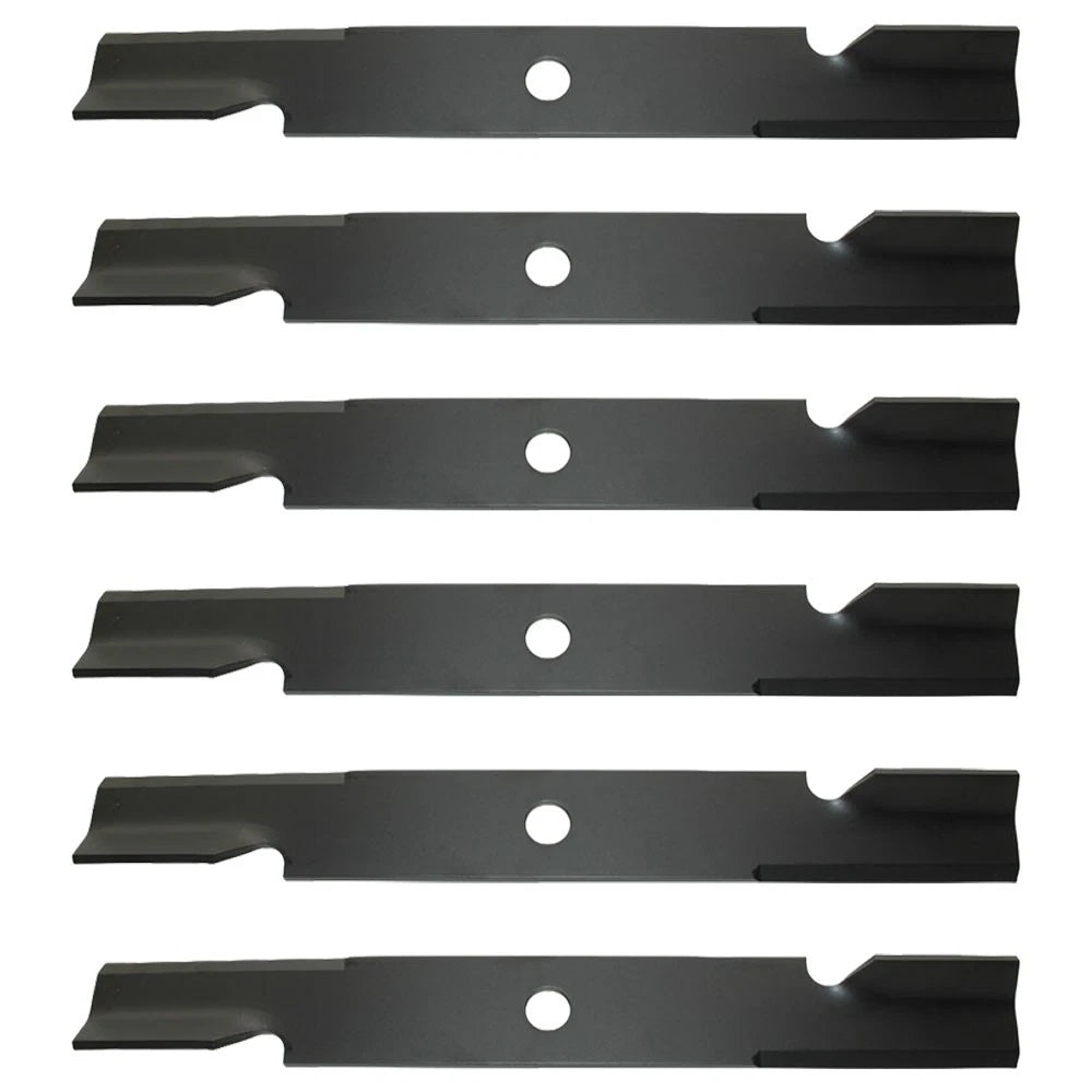 6-Pack Notched Blades for Exmark 103-6403 (Fits Hi-Lift Heavy Duty)
