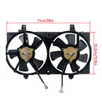 Dual Radiator Condenser Cooling Fan Assembly for Nissan Sentra 2002-2006