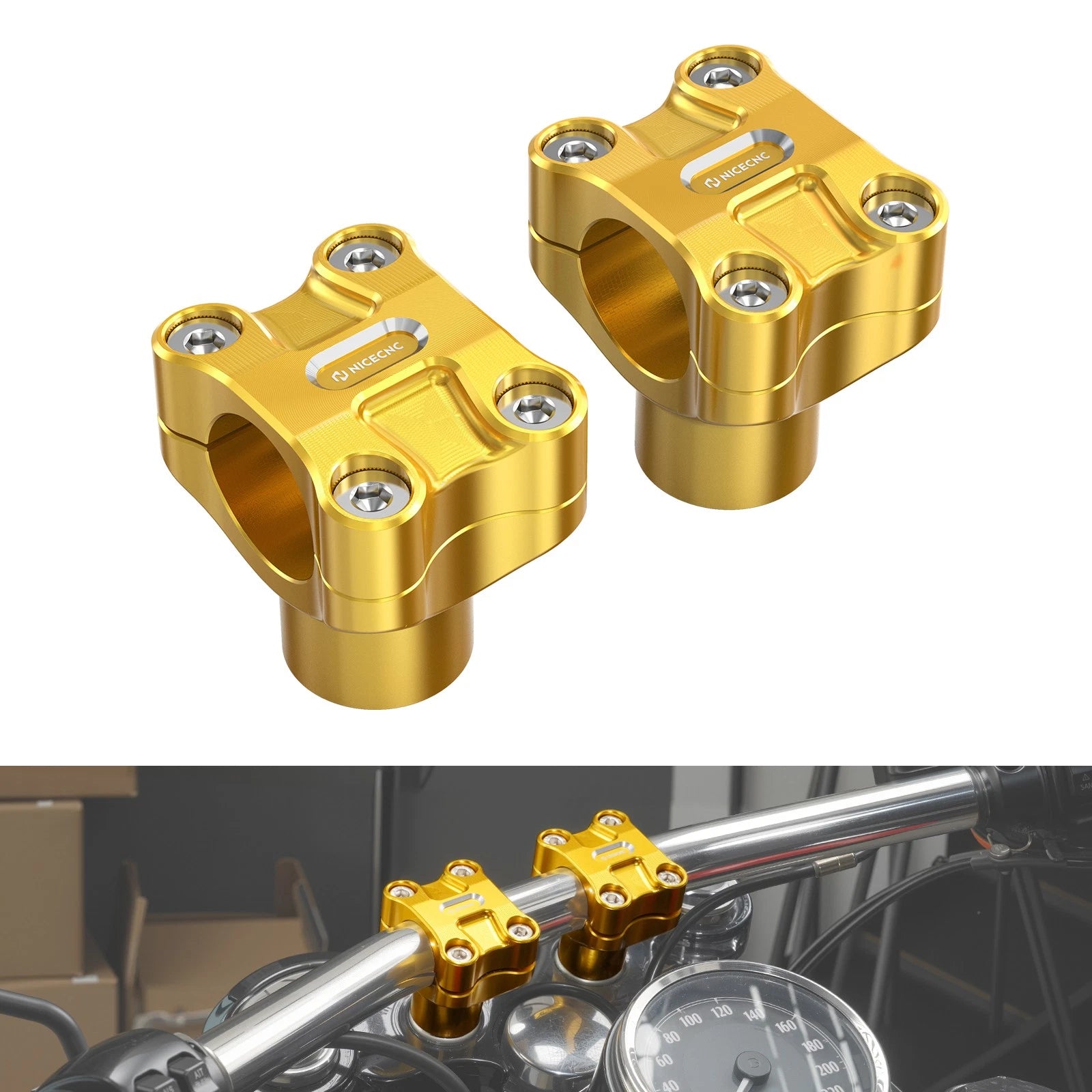 2" Handlebar Risers for Harley Dyna Low Rider FXDLS (2016–2017)