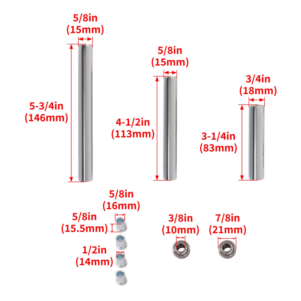 A Arm Bushings Shaft Kit for Honda Rincon 650 680 (2003–2022)