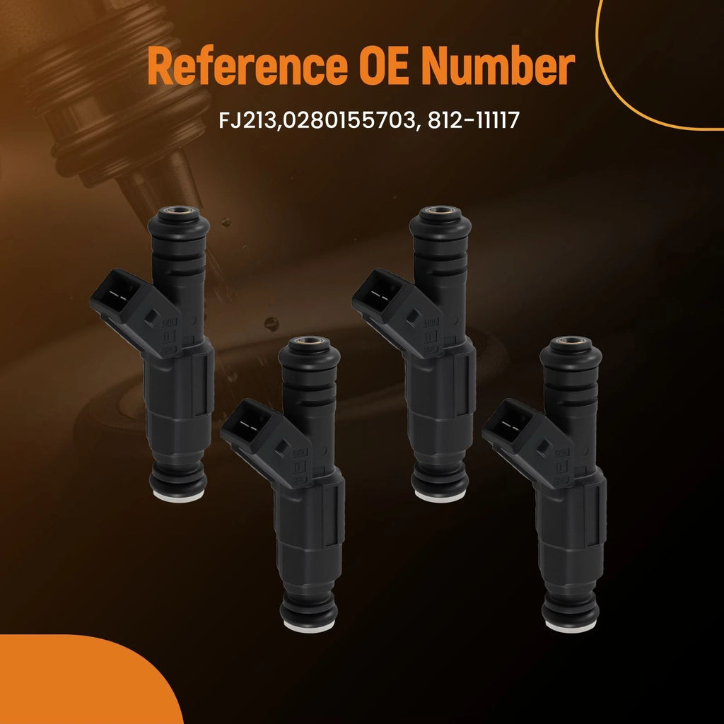 Set of 4 Fuel Injectors for Dodge Neon Plymouth Neon (1995–1997)
