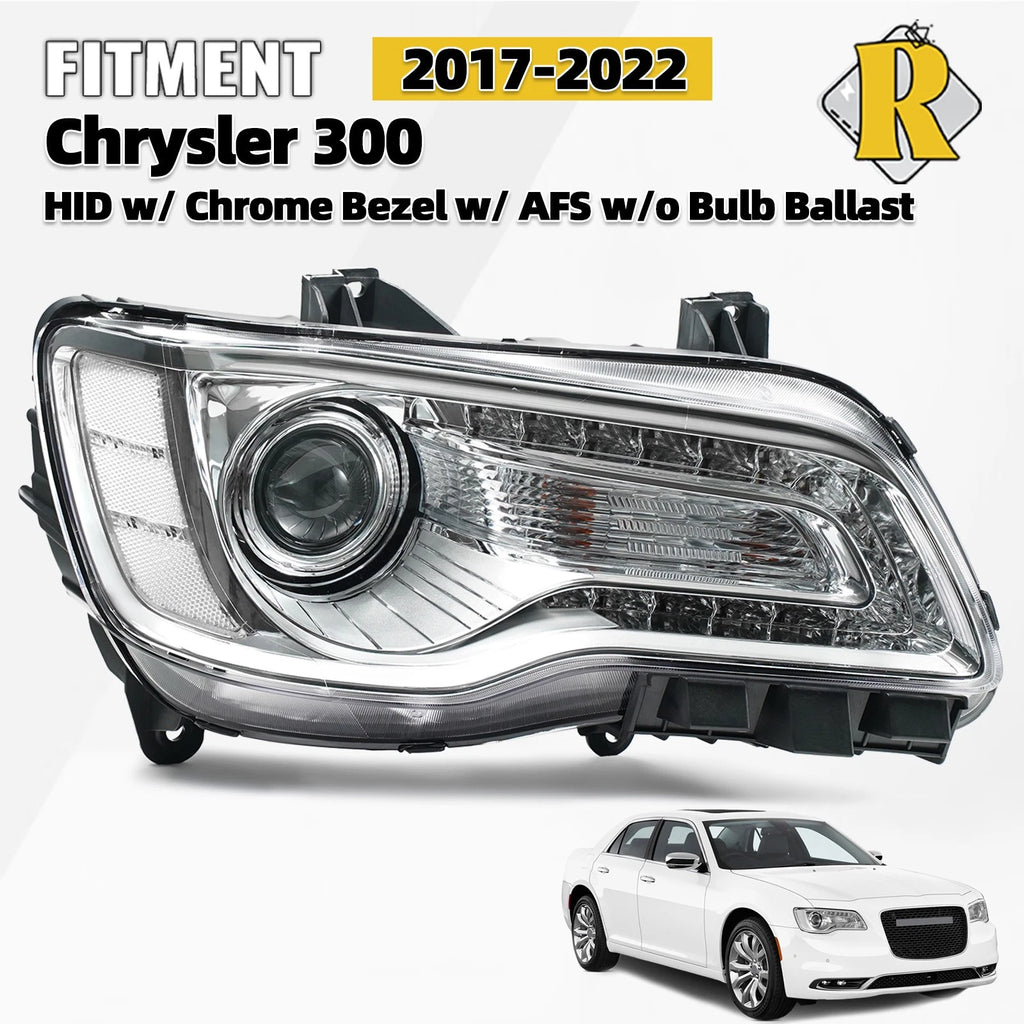 Chrome HID Headlight for Chrysler 300 (2017–2022) Right Passenger Side
