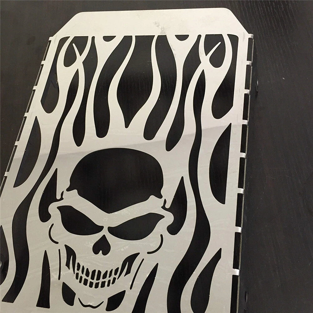 Skull Flame Radiator Grille Cover for Kawasaki Vulcan VN 1500 (1996–2008)