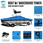 Boat Cover for Cobalt 220 Bowrider (W/Wakeboard Tower)