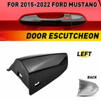 Front Left Door Handle Key Cap Cover Bezel Black for Ford Mustang (2015–2022)