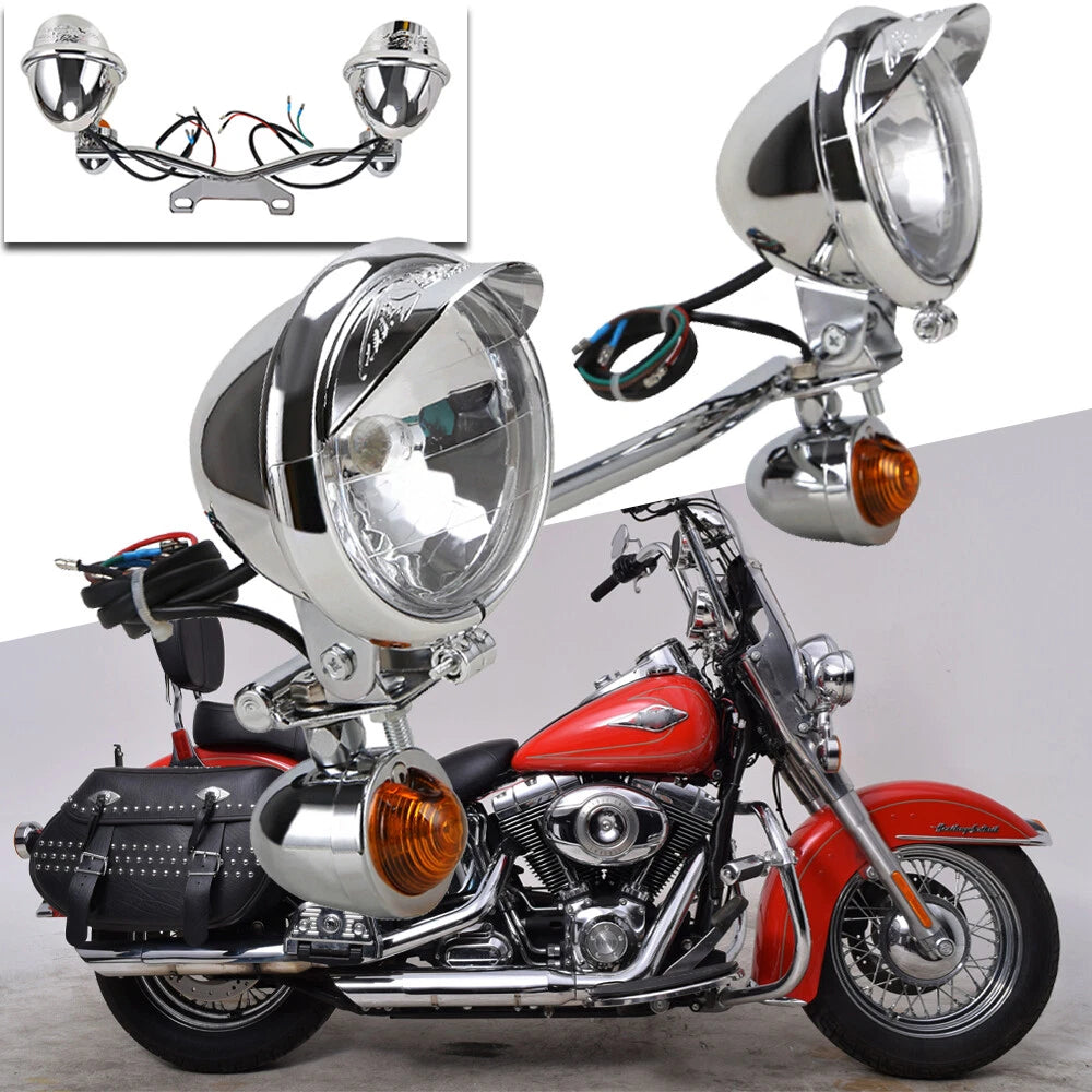 Fog Light Bar with Turn Signal for Motorcycle (Custom)