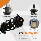 2pcs Front Left + Right Strut Spring for Jeep Cherokee (2014–2023) 173125