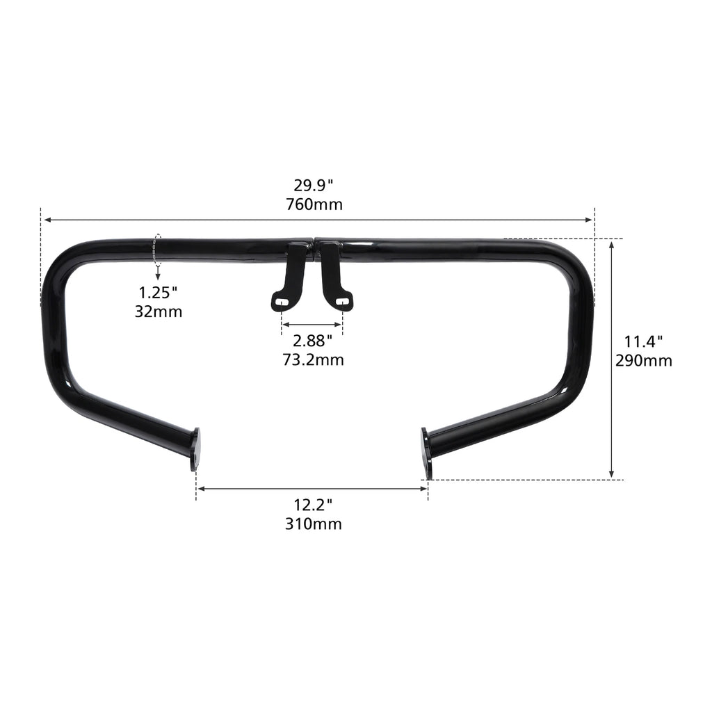 Chopped Engine Guard Crash Bar for Harley Road King, Street Glide (2014–2023)