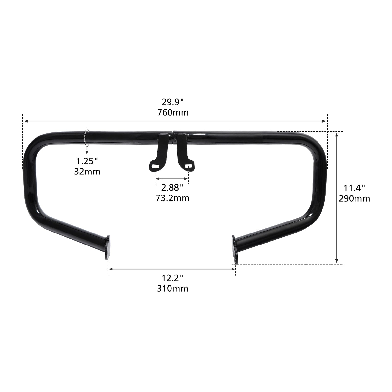 Chopped Engine Guard Crash Bar for Harley Road King, Street Glide (2014–2023)