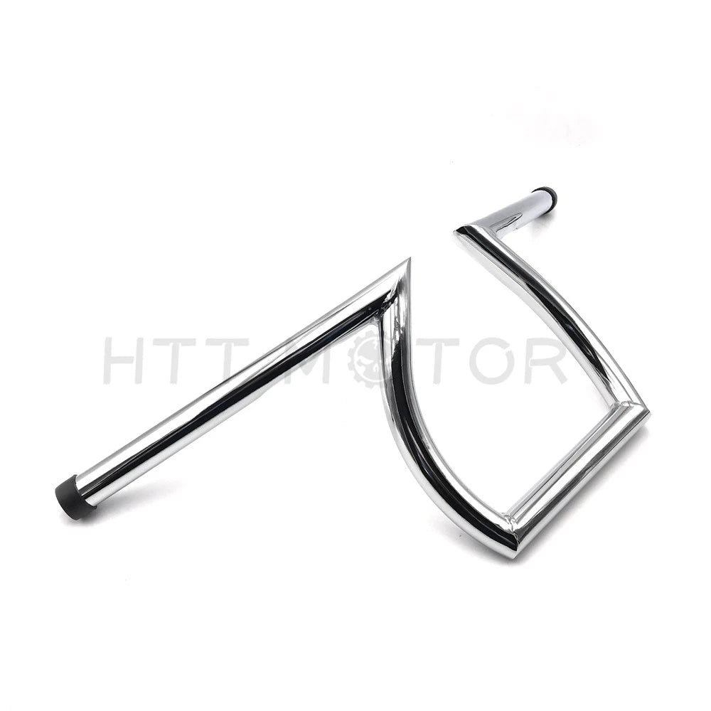 Chrome 1" Drag Z Bar Handlebar for Harley Sportster XL883 XL1200 Softail Dyna (2004–2023)