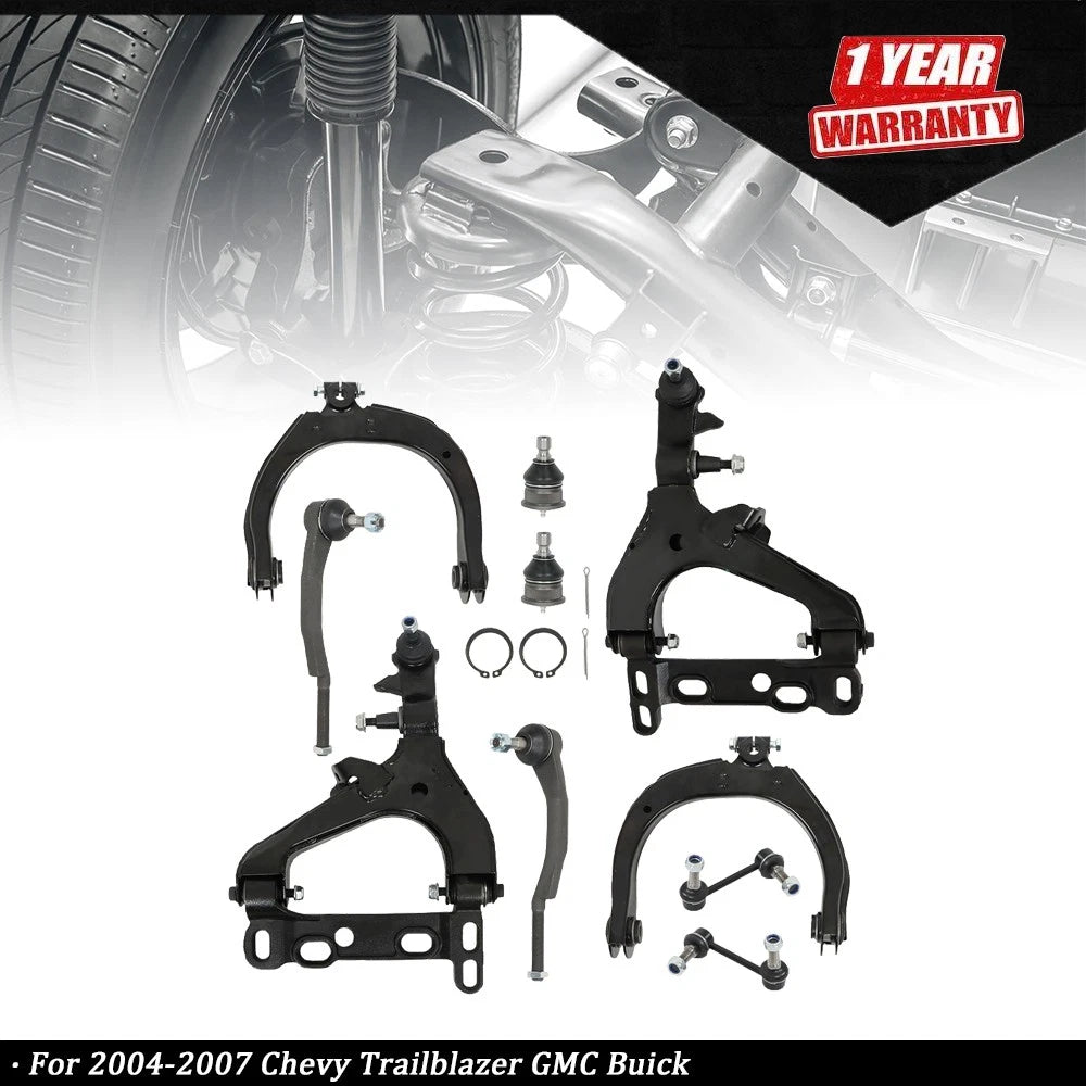 Set of 10 Front Control Arms for Chevy Trailblazer GMC Envoy (2002–2009)