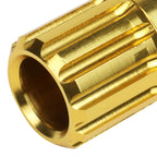 16 Pcs J2 7075 Forged Aluminum M12x1.5 Open-End Lug Nut Set w/4 Lock+Key Gold