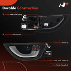Passenger Interior Door Handle for Honda Fit (2011-2013) Gray Plastic