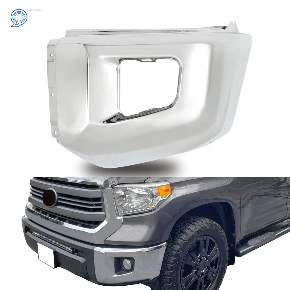 Front Bumper End Cap for Toyota Tundra (2014–2021) Chrome Driver Side