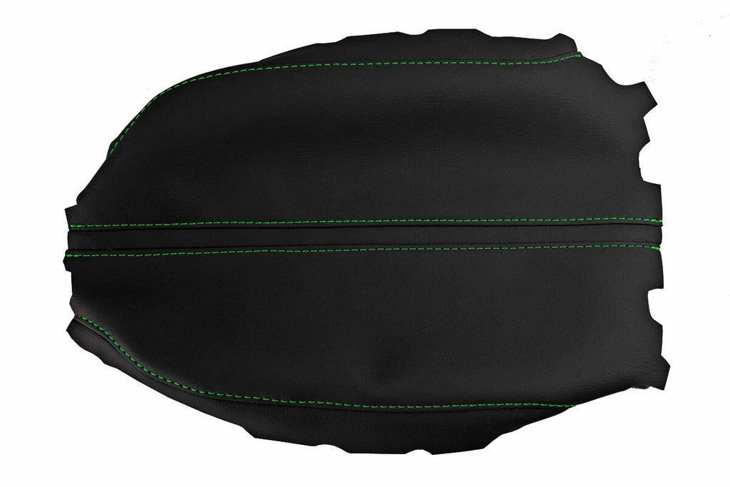Leather Console Lid Armrest Cover for Acura TLX (2015–2020) Green Stitch