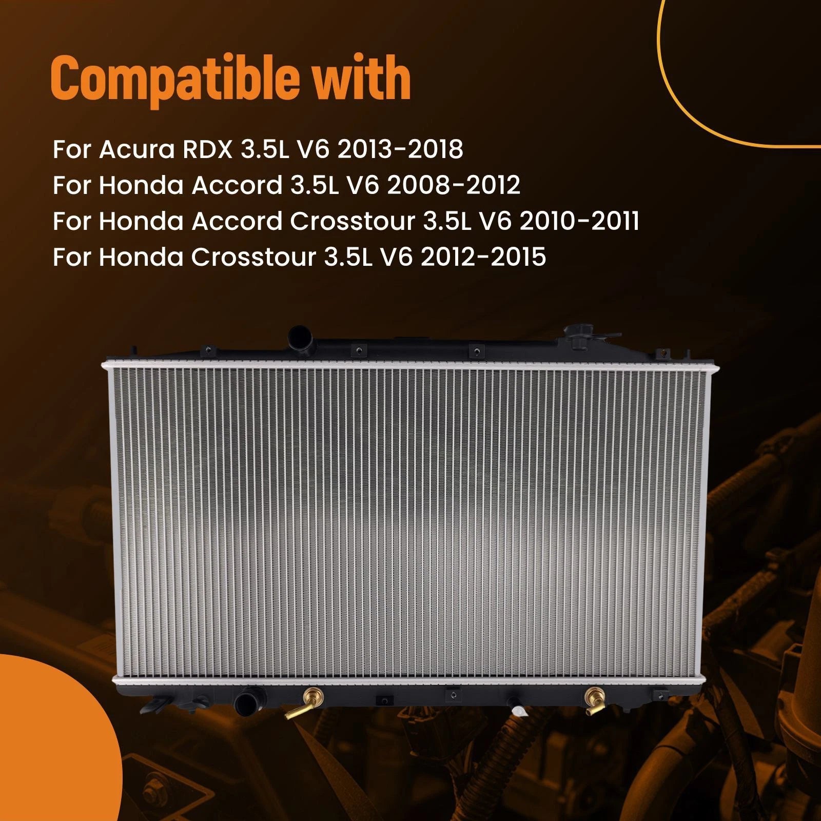 Cooling Radiator for Honda Crosstour Accord 2010–2015 3.5L V6