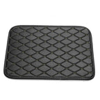 4Pcs Universal Waterproof PU Leather Car Floor Mats Black & Beige