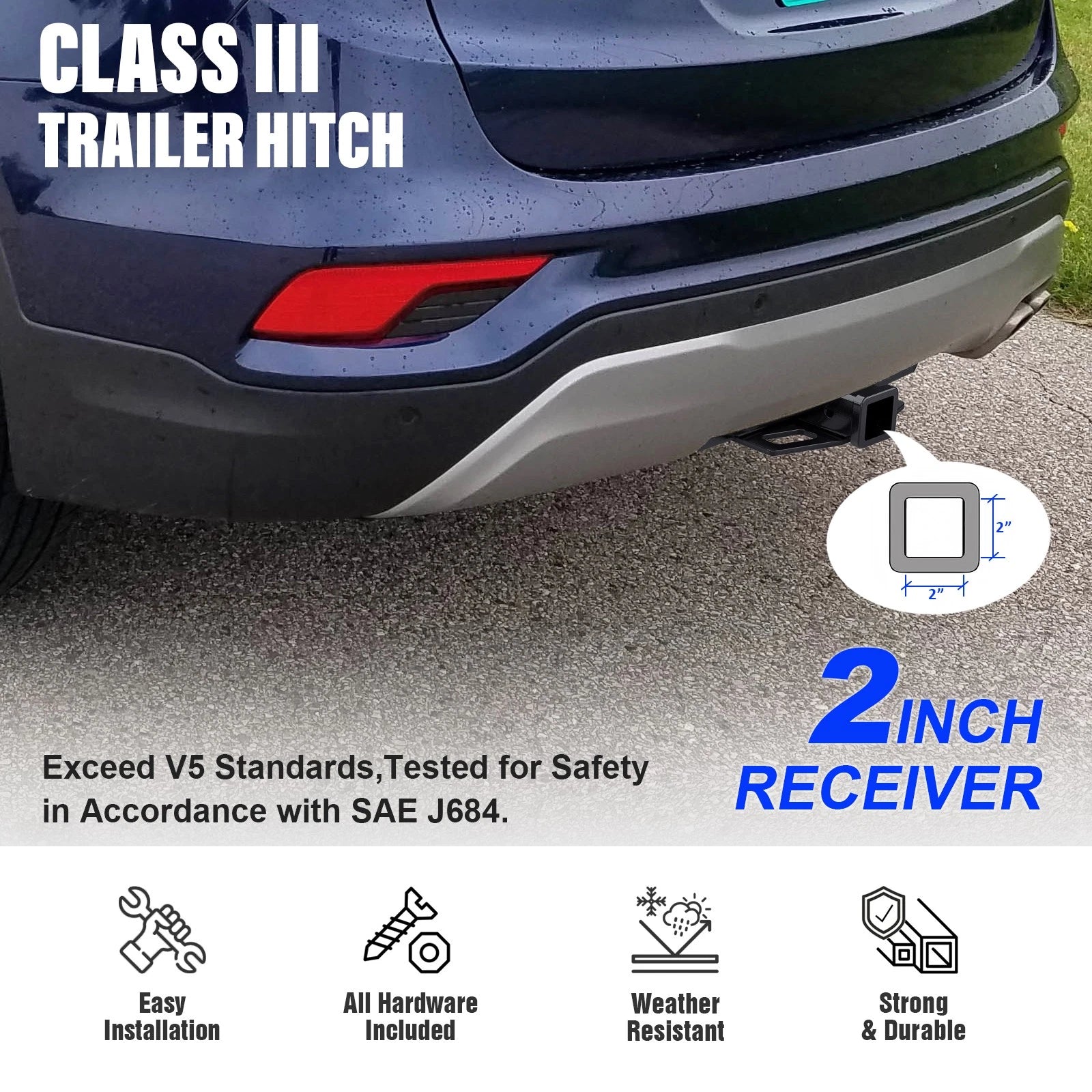 Towing Hitch Receiver Class 3 for Hyundai Santa Fe Sport (2013-2018)