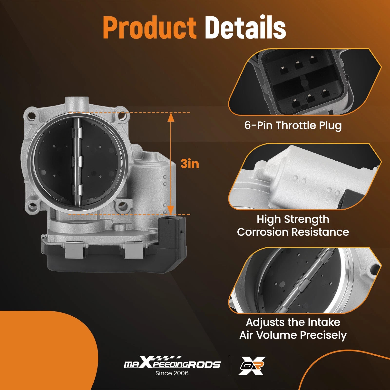 Throttle Body for BMW 128i 328i X3 3.0L 2.5L (2007–2013)