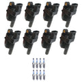 Set of 8 Ignition Coils & Denso Iridium Spark Plugs for CTS Tahoe Yukon
