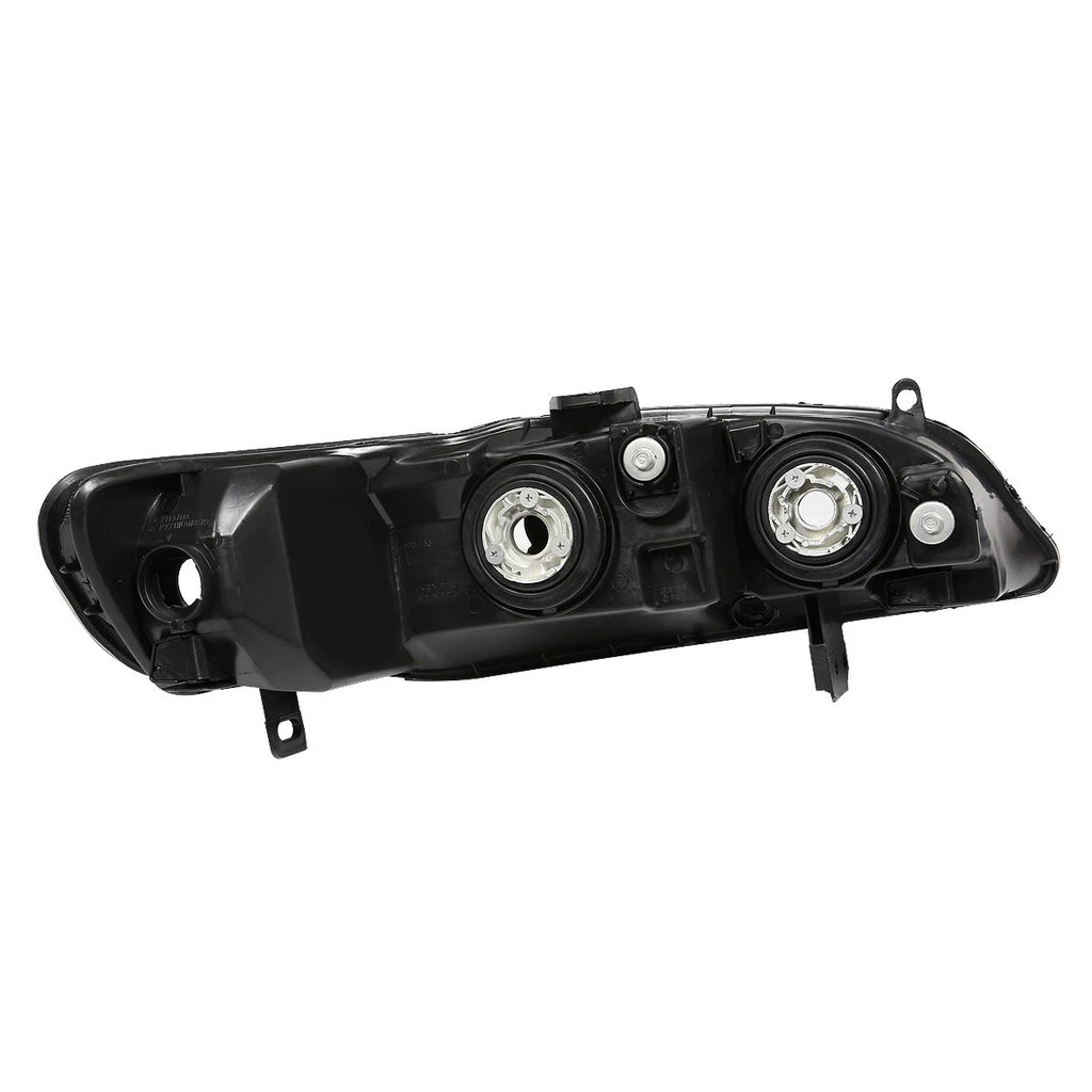 Pair of Black Housing Clear Corner Headlights for Honda Accord (1998–2002)