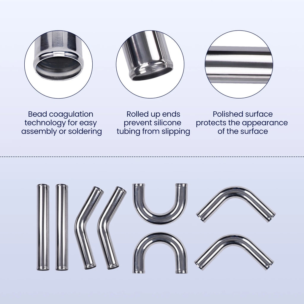 2.5" Aluminum Turbo Intercooler Pipe Kit for Universal Applications