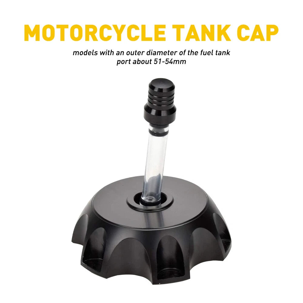 49mm Fuel Tank Cap Cover for Motorcycle (with Breather Pipe)