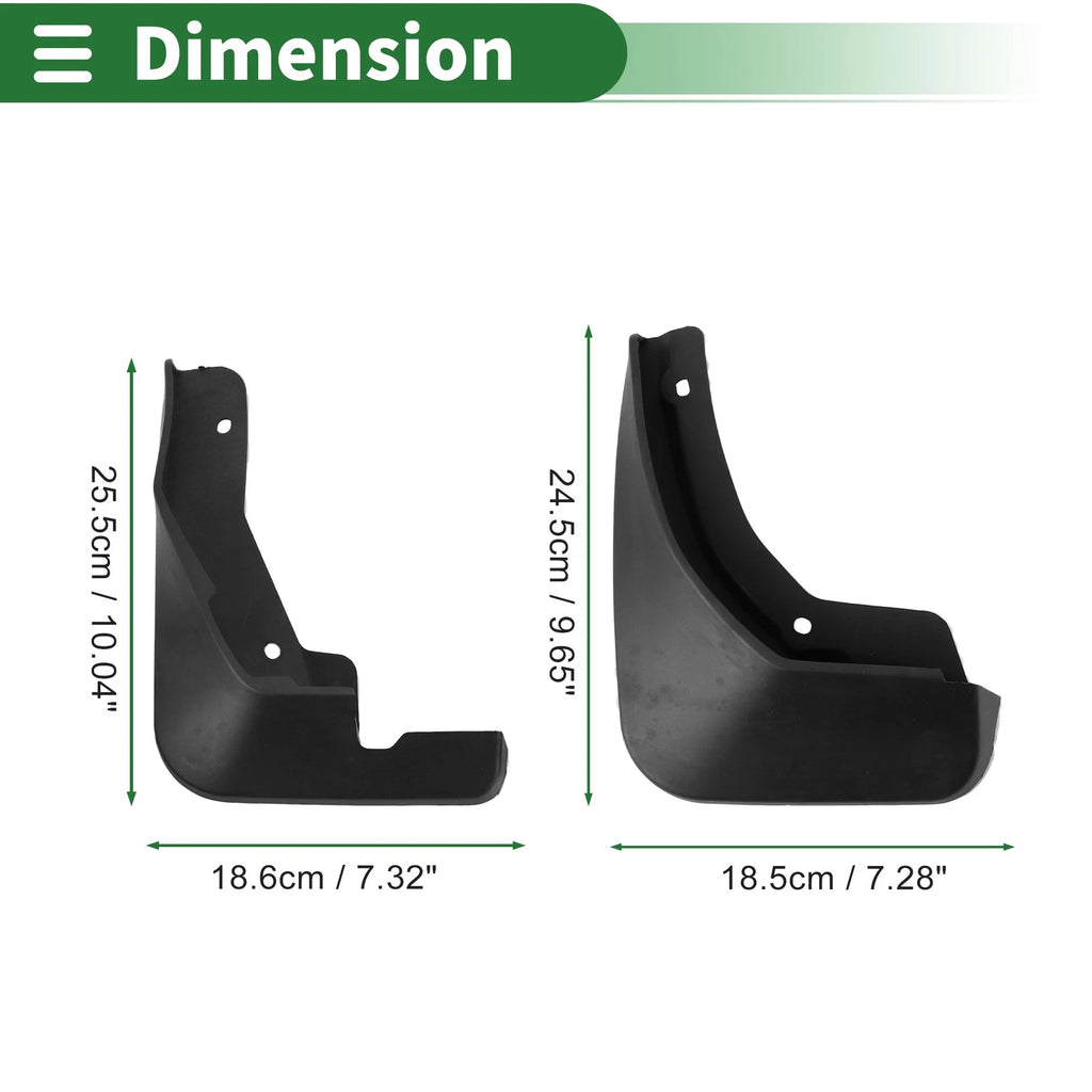 Mud Flaps Splash Guards for Buick Excelle (2018–2021) W/ Mount Accessories