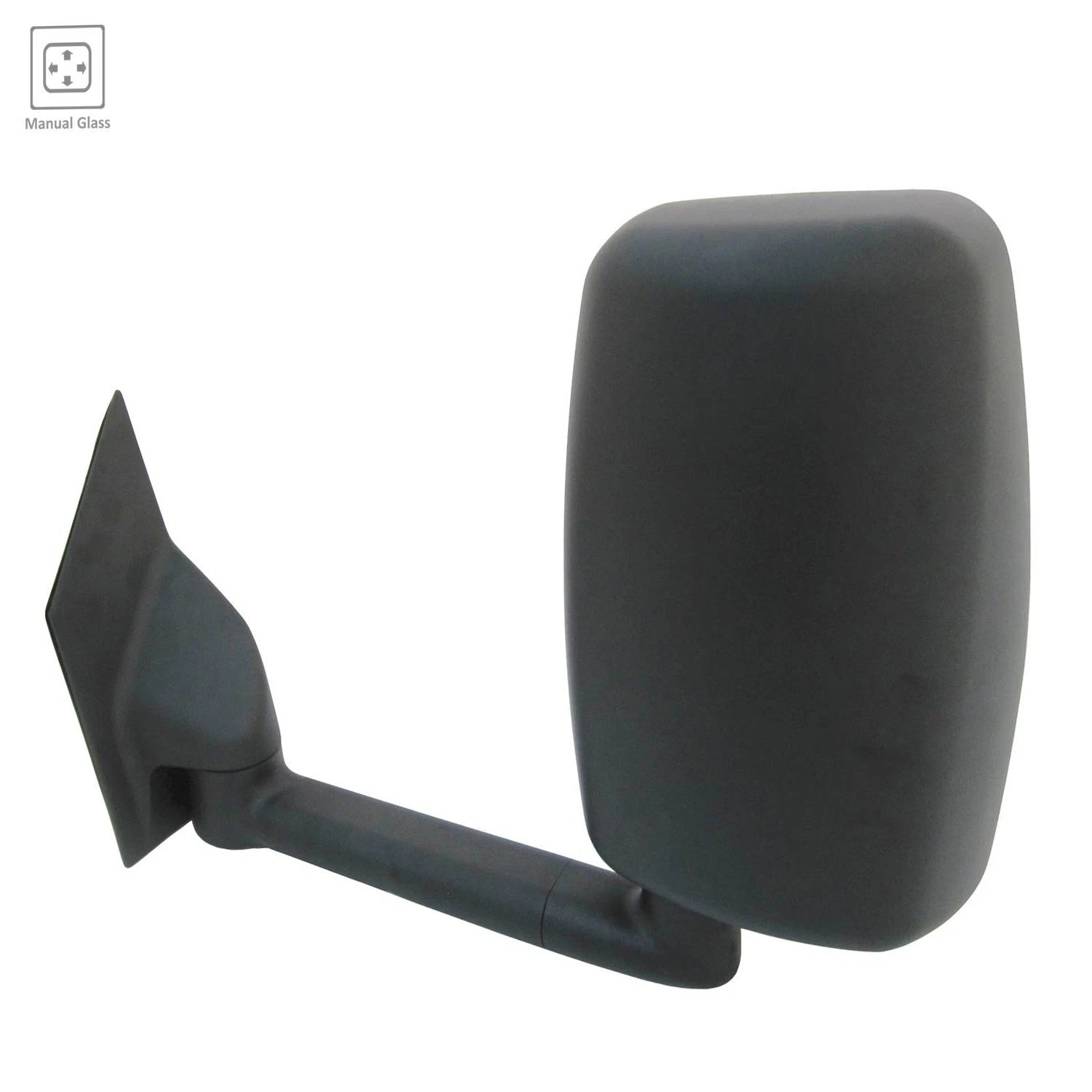 Replacement Black Smooth Driver Side Manual Door Mirror for Toyota Hilux (2005–2015)