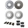 Hella Front 350mm & Rear 330mm Rotors Disc Brake Pad Kit for Audi Q7 (2006–2015)