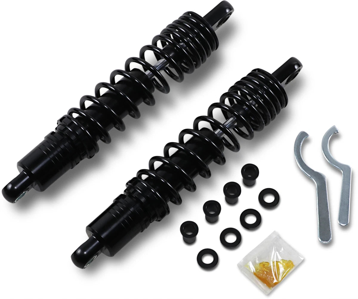 Premium Ride-Height Adjustable Shocks for Drag Specialties (Black)