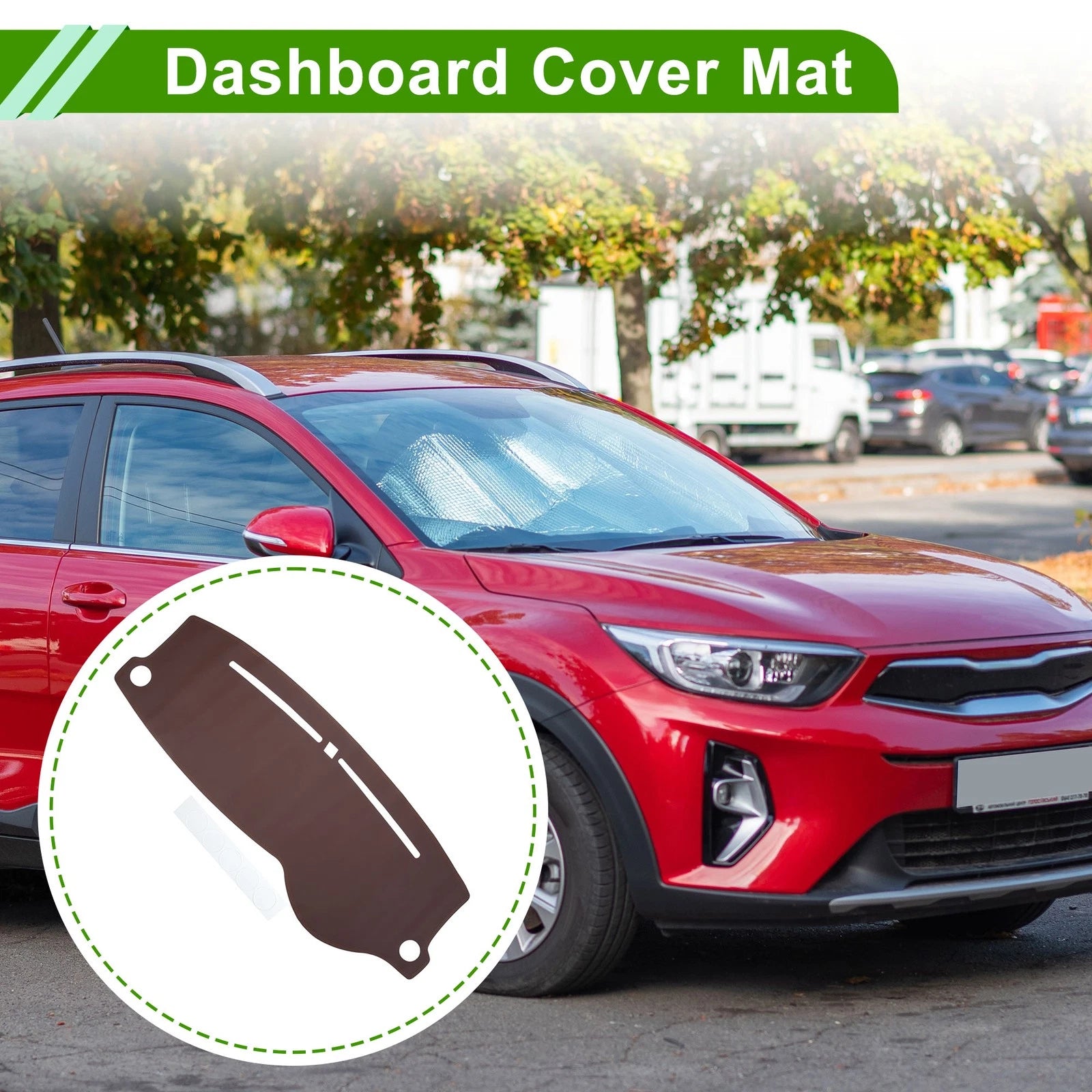 Dashboard Cover Mat for Kia Stonic YB (2017–2023) - Brown