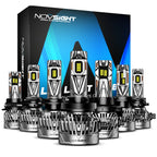 Set of 2 NOVSIGHT 9005 9006 H4 H7 H13 LED Headlight Bulbs 30000LM 6500K