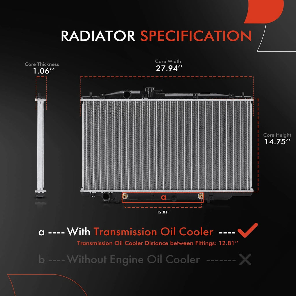 Radiator with Oil Cooler for Honda Accord (2005–2007)