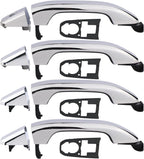 Set of 4 Chrome Exterior Door Handles for Chevrolet Silverado 1500 (2014–2017)