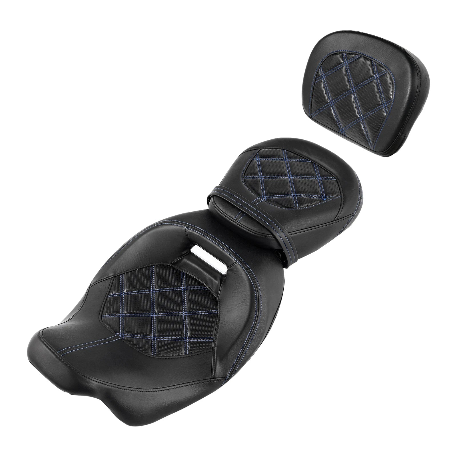 Low-Profile Driver Passenger Seats Sissy Bar Pad for Harley Touring (2009–2023)