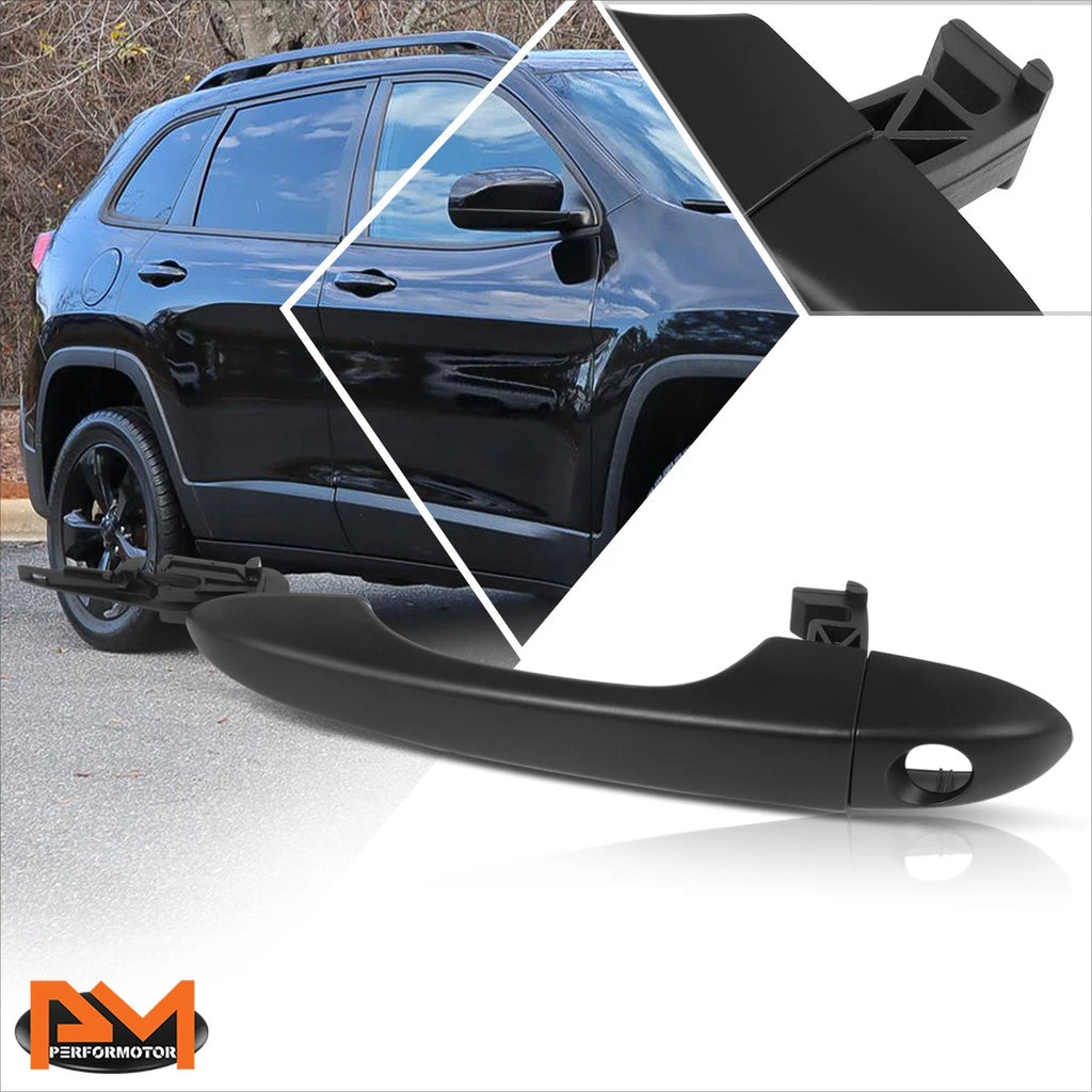 Front Left Exterior Door Handle w/ Keyhole for Jeep Cherokee (2014–2018)