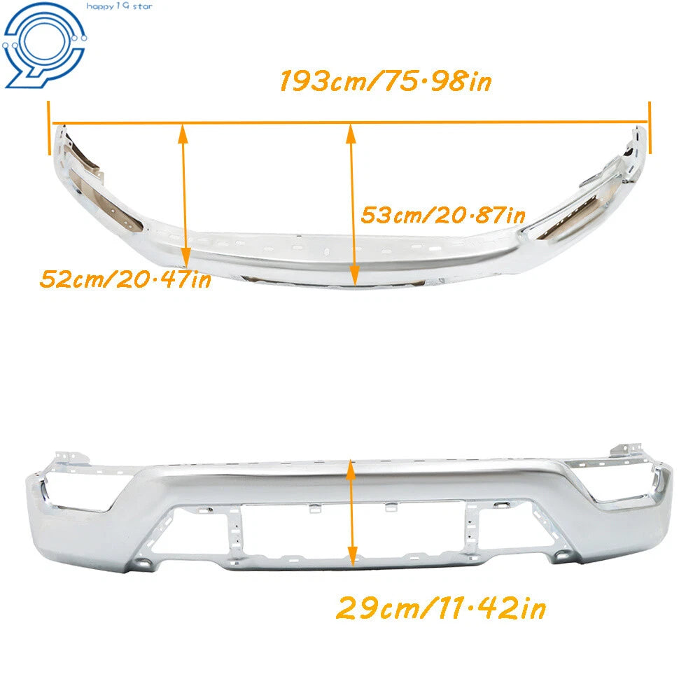 Steel Front Bumper for Ford F150 (2021-2023) Chrome