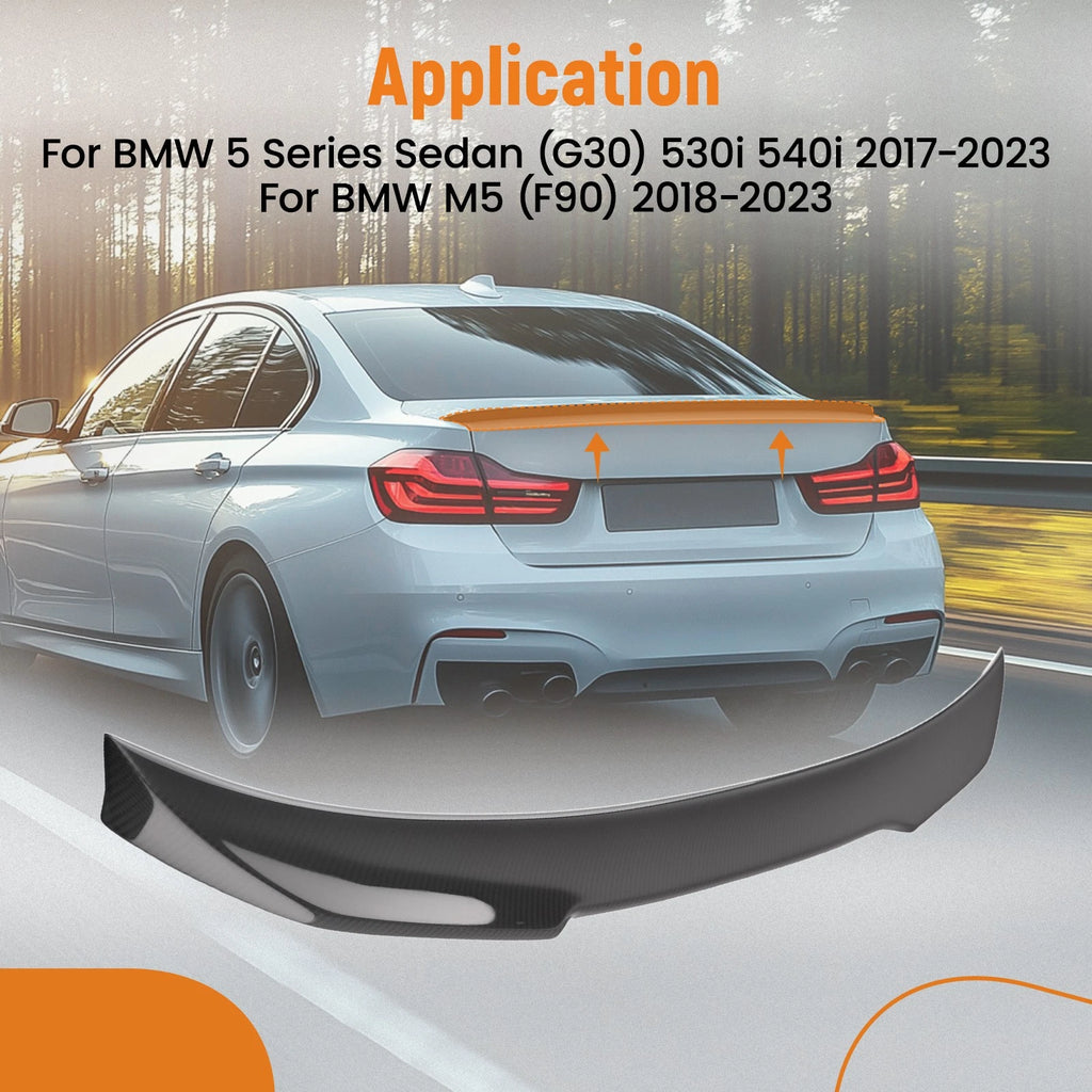 Carbon Fiber Trunk Rear Wing Spoiler for BMW G30 F90 M5 530i 540i (2017–2023)
