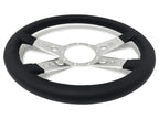 Polished 9 Hole Steering Wheel Replacement for Universal Fit 14 Inch (9 Hole)