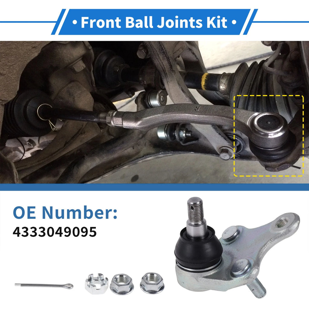 2X Front Lower Ball Joints for Toyota Camry (2017–2022) No. 4333049095