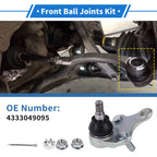 2X Front Lower Ball Joints for Toyota Camry (2017–2022) No. 4333049095