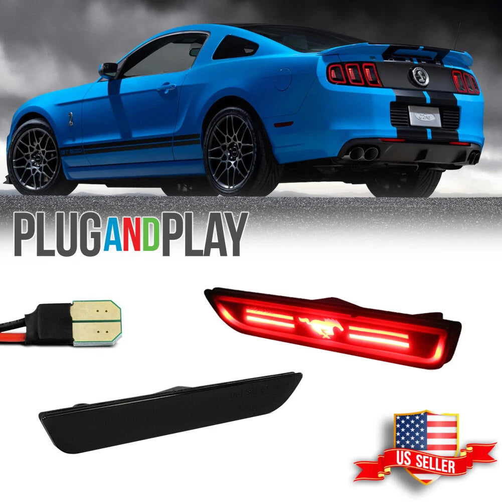 Smoked Red LED Rear Side Marker Signal Lights for Ford Mustang (2010–2014)