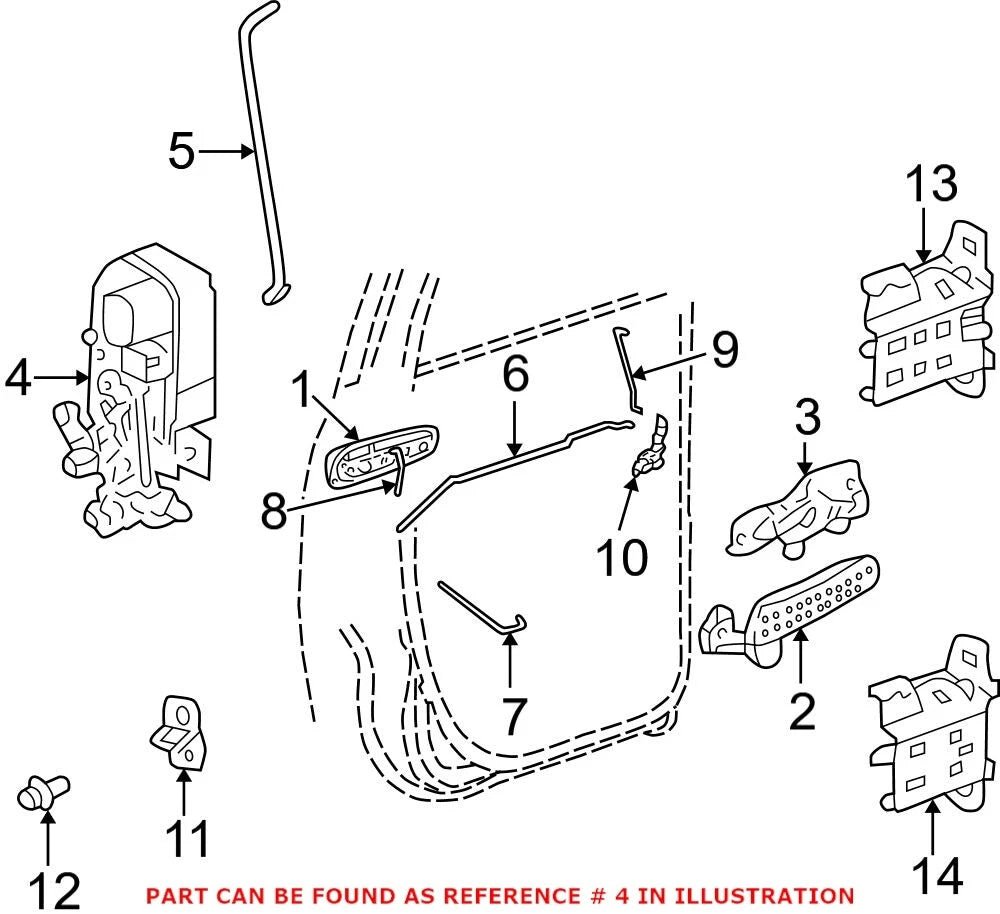Rear Passenger Right Door Lock Actuator Motor for Dodge (OEM)