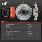 Drilled Brake Rotors for Ford Focus (2008-2011)