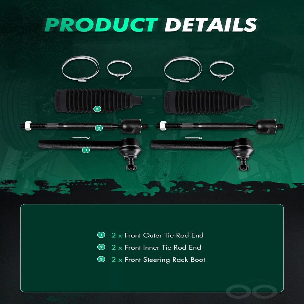 Tie Rod End Suspension Kit for Lexus RX330 (2004–2006) & Toyota Highlander (2004–2007)