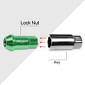 20Pc M12X1.25 Green JDM Open End Aluminum Spline Wheel Lug Nuts + Key