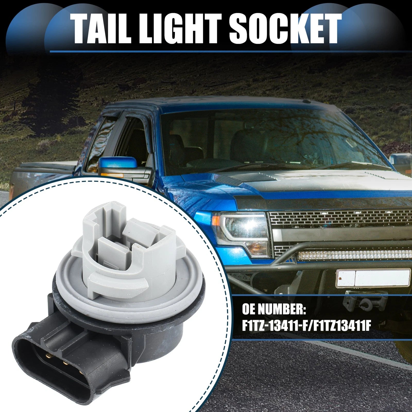 Tail Light Socket No.F1TZ-13411-F/F1TZ13411F for Ford Mustang Focus F-150 (1994–2004)