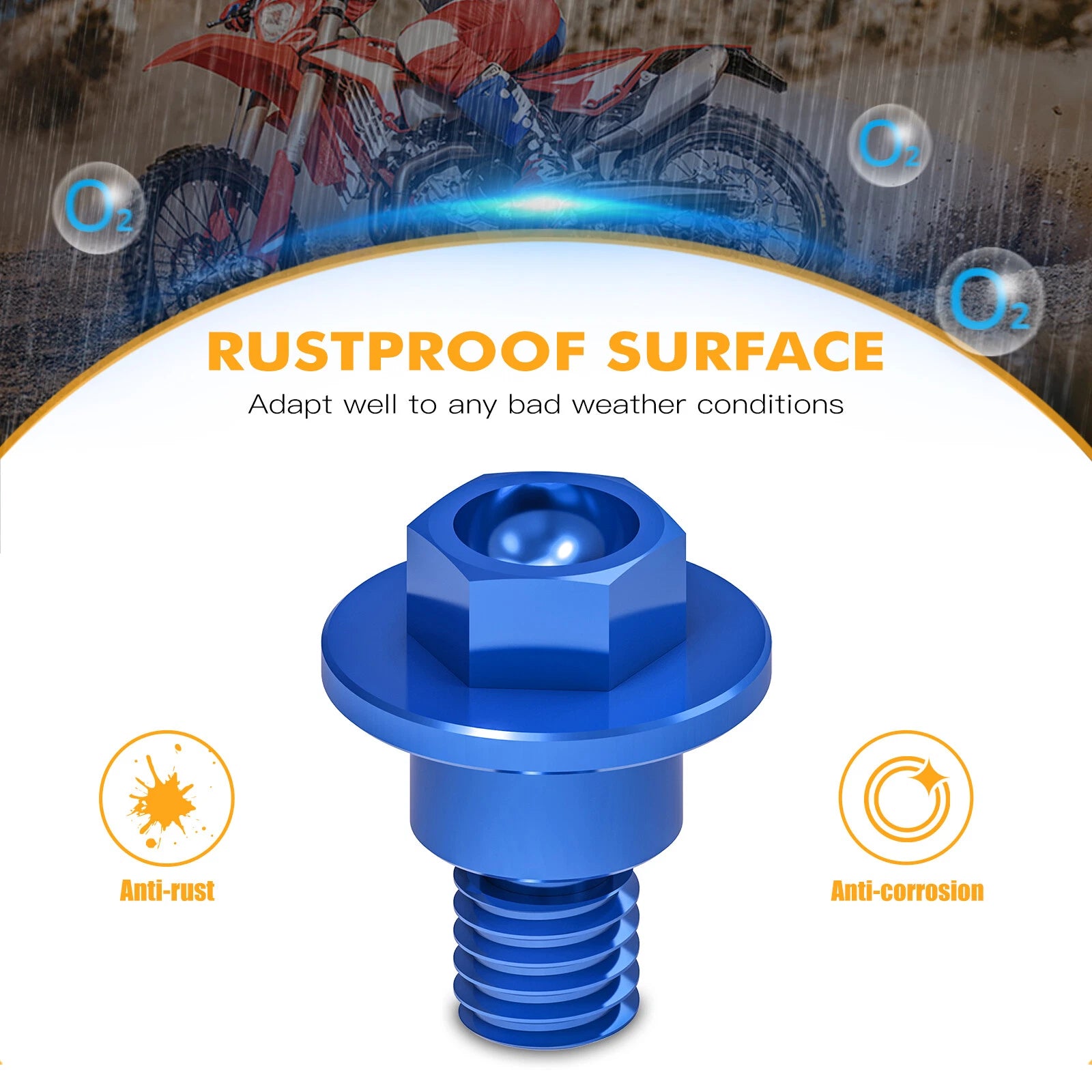 Front Fork Guard Bolts for Yamaha YZ65 YZ85 YZ450F YZ250F (2008–2022)